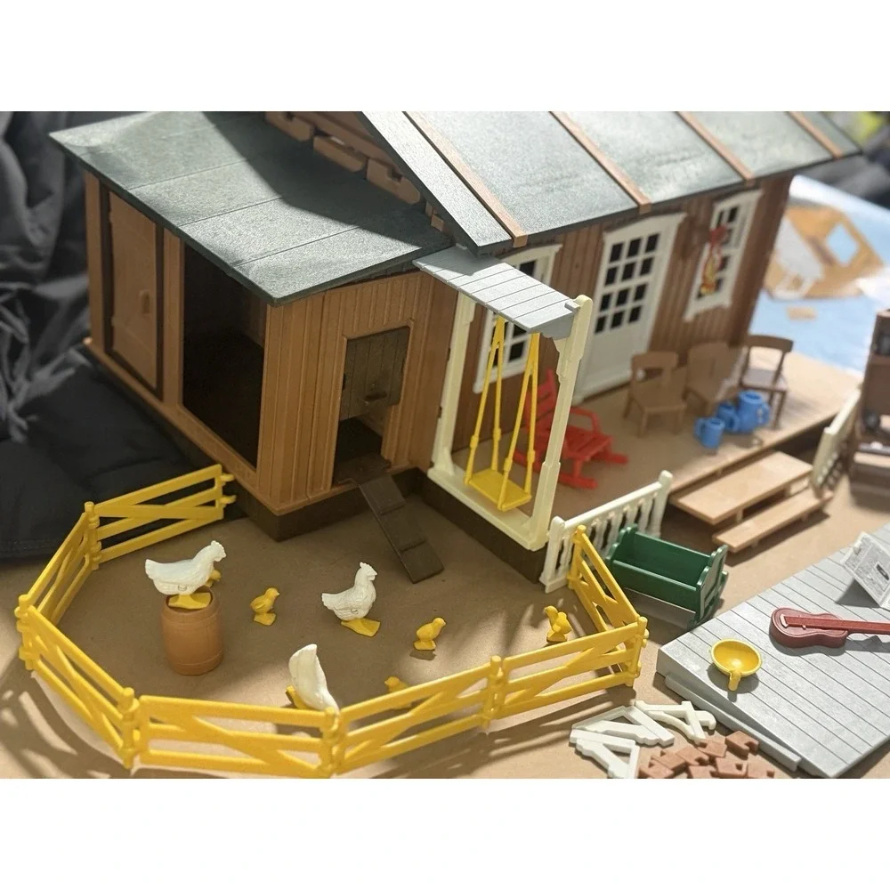 Playmobil 3769 Farmhouse Homestead 1987 No Figures - Many Rare Pieces!